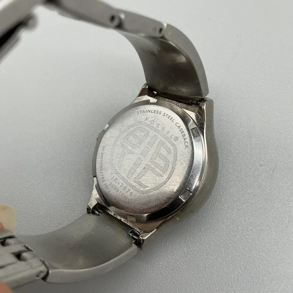 Fossil Big Tic Womens Watch 31mm Blue Counting Seconds New Battery 6.25